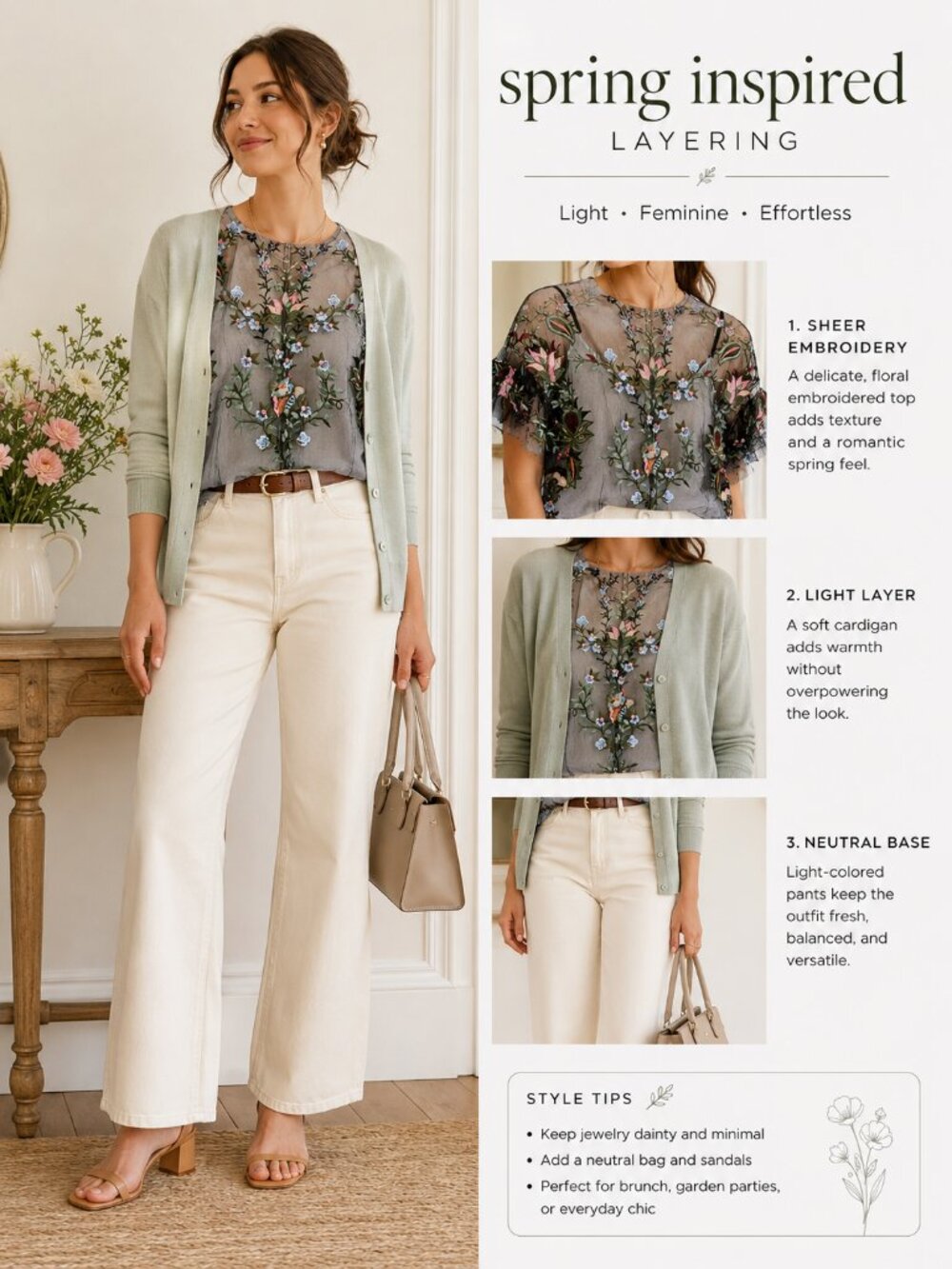 ZARA Woman Sheer Embroidered Floral Mesh Top Size Small Boho Romantic Festival - Picture 2 of 9